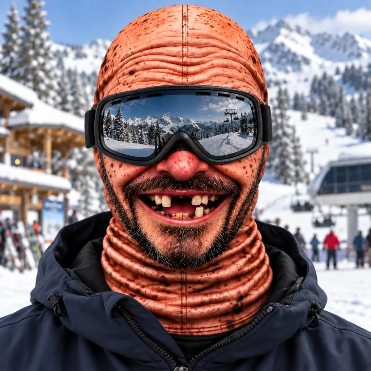 Personalized Funny Old Man Face Winter Ski Mask