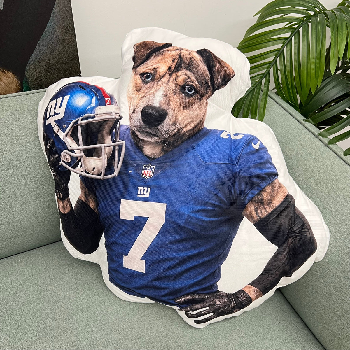 Custom Pet Football Player Shaped Pillow