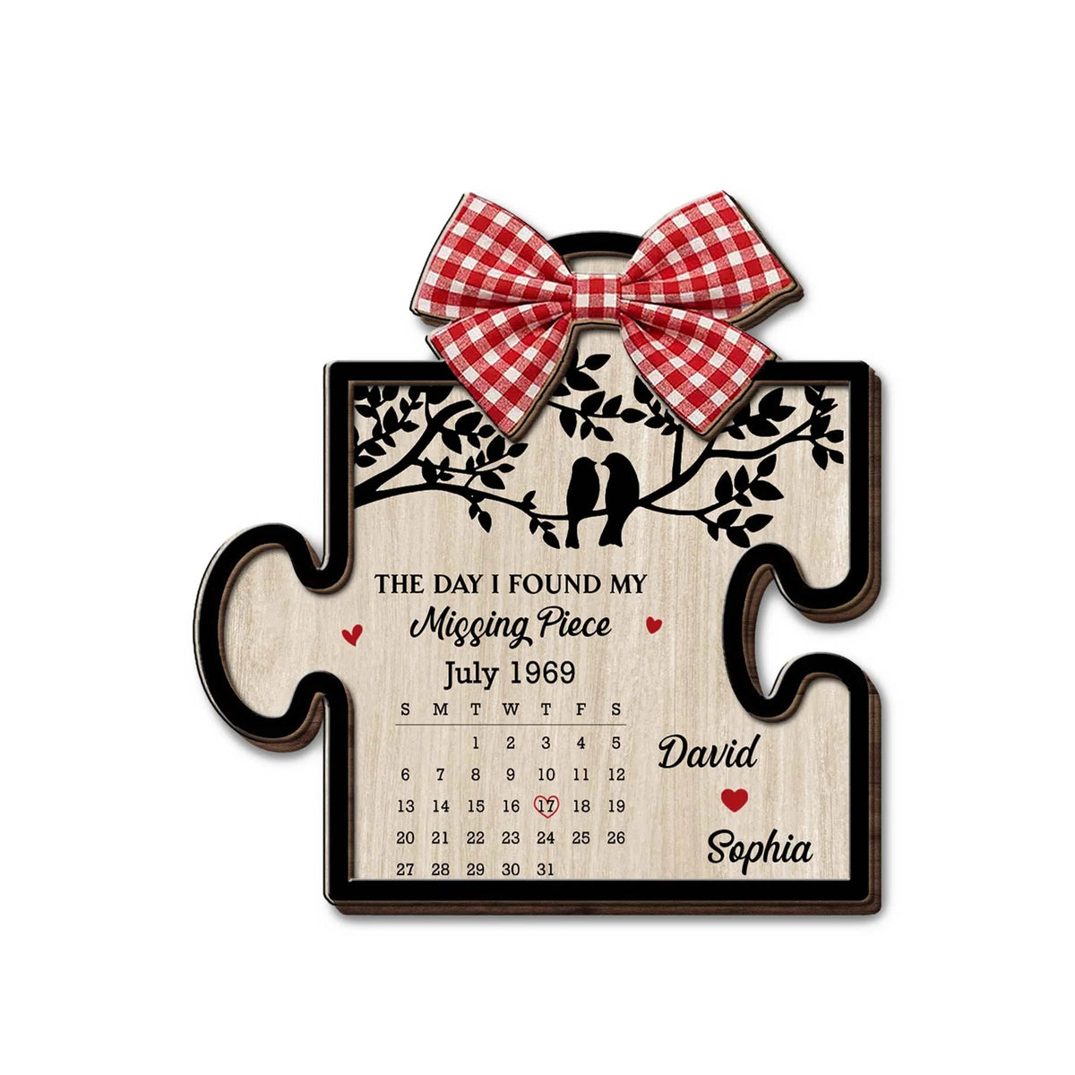Personalized Found My Missing Piece Puzzle Couple Car Visor Clip