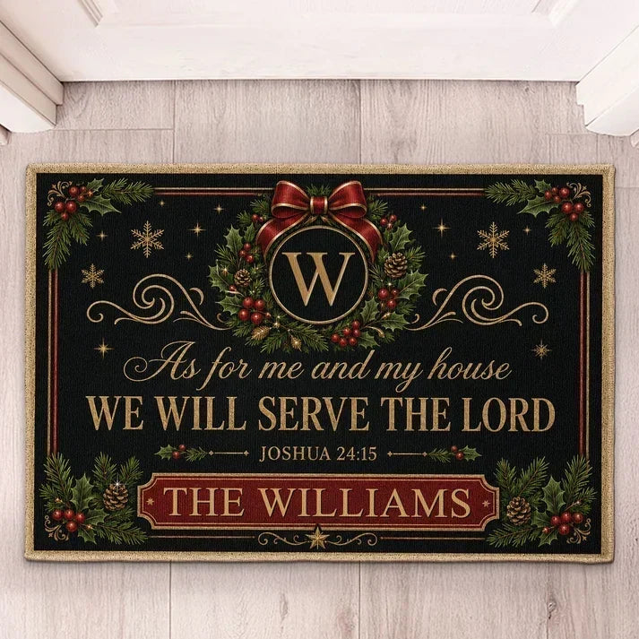 Custom Serve The Lord Doormat