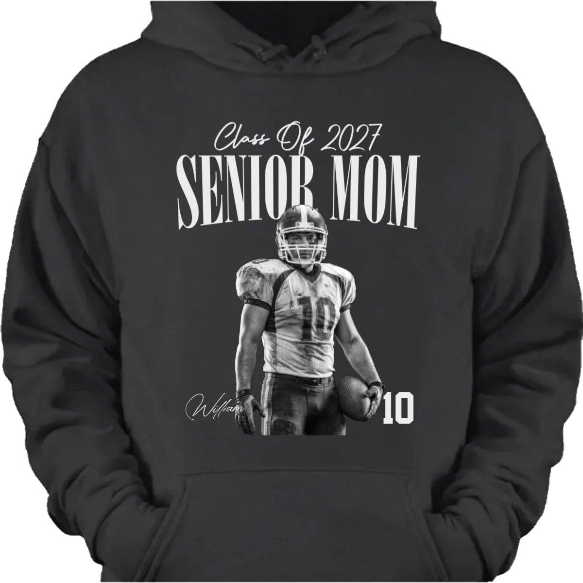 Class of 2027 Senior Mom Shirt - Personalized Sports Mom Gameday Apparel for Football Fans