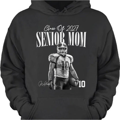 Class of 2027 Senior Mom Shirt - Personalized Sports Mom Gameday Apparel for Football Fans