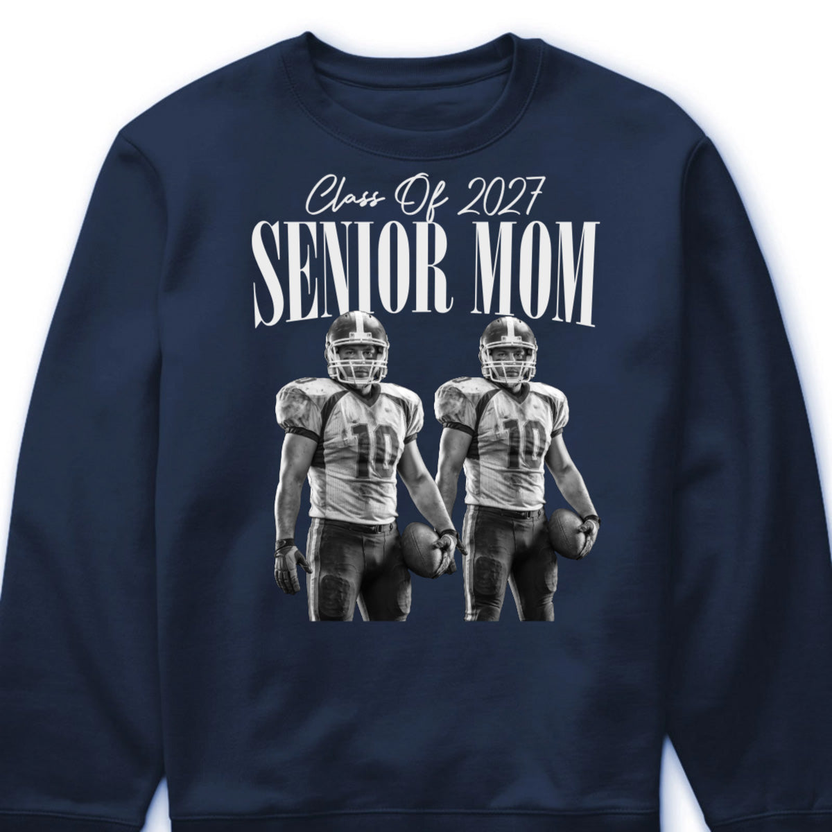 Class of 2027 Senior Mom Shirt - Personalized Sports Mom Gameday Apparel for Football Fans