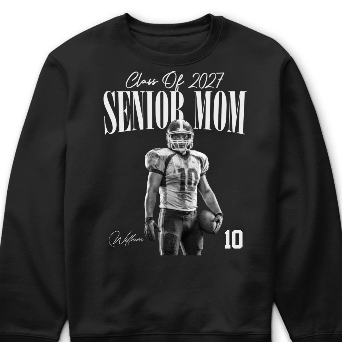 Class of 2027 Senior Mom Shirt - Personalized Sports Mom Gameday Apparel for Football Fans