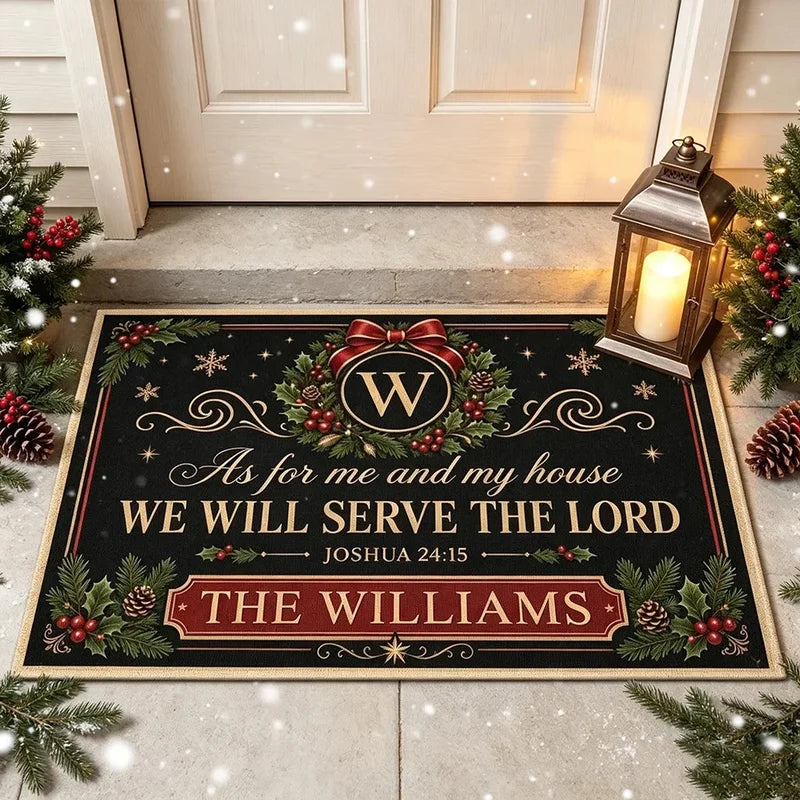 Custom Serve The Lord Doormat