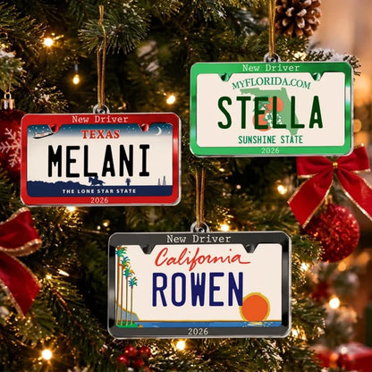 Personalized New Driver Car Plate Acrylic Ornament