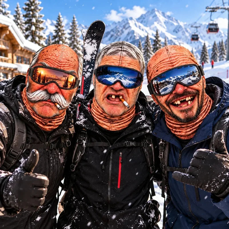 Personalized Funny Old Man Face Winter Ski Mask