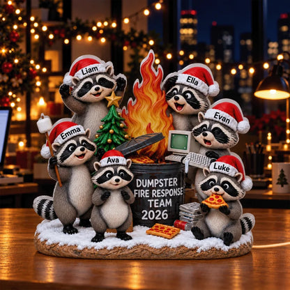 Personalized Flaming Dumpster Funny Raccoon Light Box