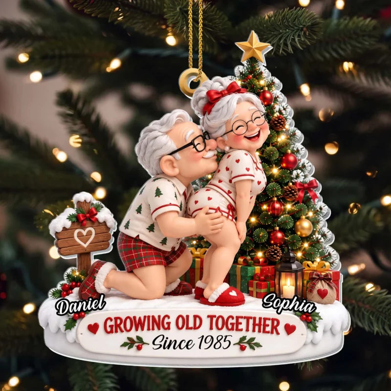 Personalized Growing Old Together Tree Acrylic Ornament