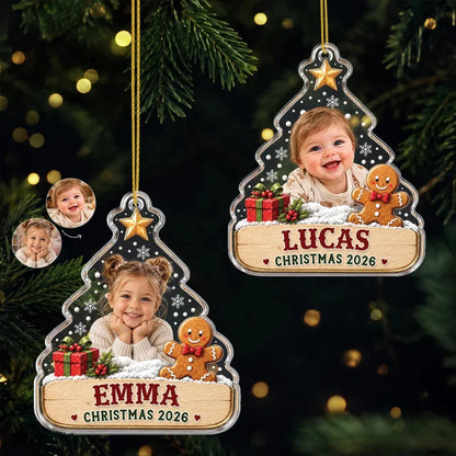 Personalized Custom Photo Christmas Baby Keepsake Acrylic Ornament
