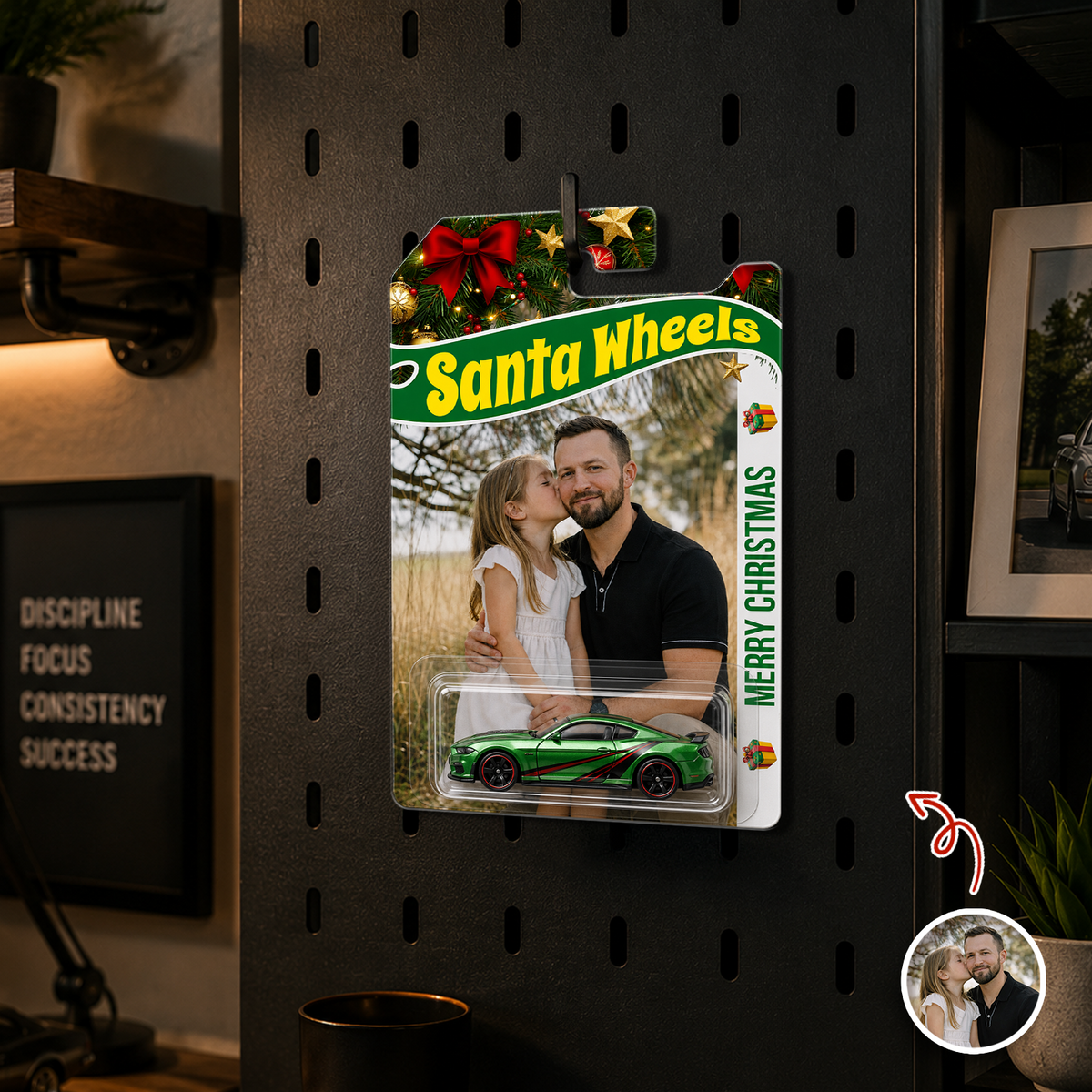 Custom Photo Jingle Wheels Packaging for Dad, Xmas Custom Collector Gift CH07 180334