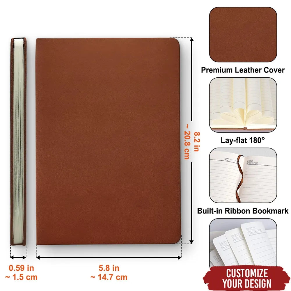 Personalized Leather Journal, Difference Maker Quote, Unique Gift for Teacher, Mentor or Coworker