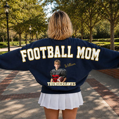 Custom Photo Football Dad Mom Shoulder To Shoulder Shirt CH07 180932