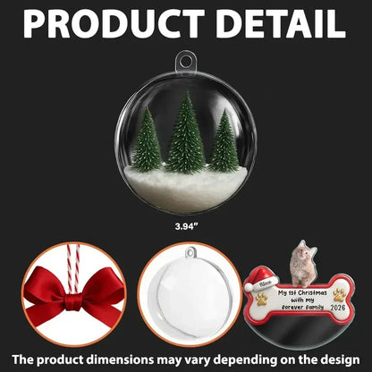 Personalized Puppy Snow Globe Acrylic Ornament