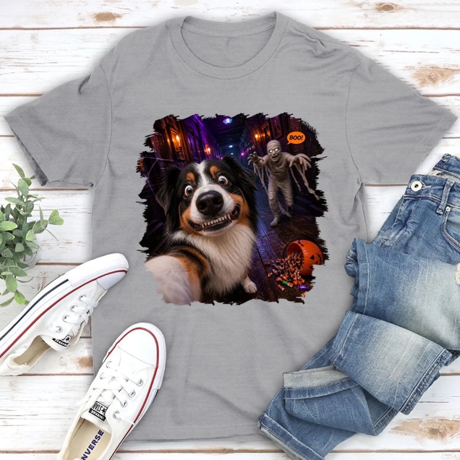 Custom Pet Selfie Mummy T-Shirt