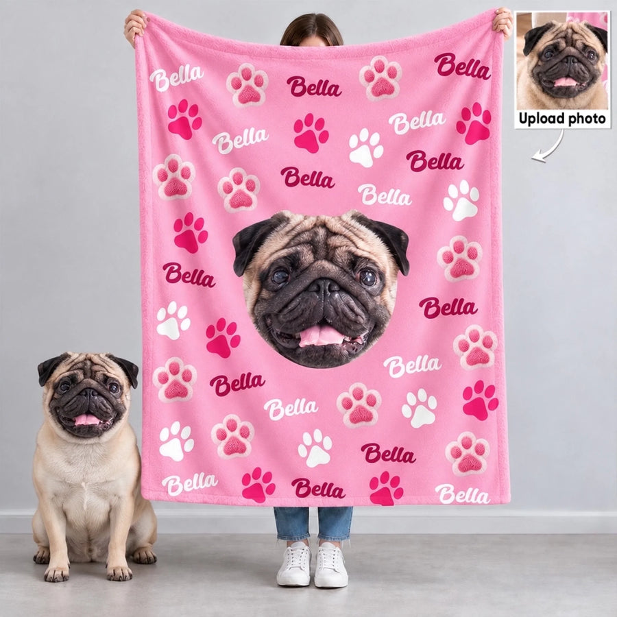 My Pup Everywhere - Personalized Fleece Blanket