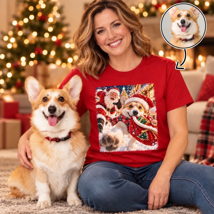 Custom Christmas Birthday Gifts For Dog Mom, Dog Lovers • Christmas Chaos - Personalized Basic T-Shirt