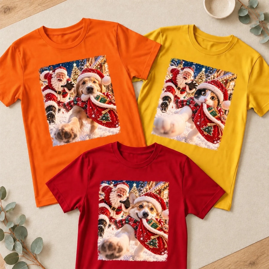 Custom Christmas Birthday Gifts For Dog Mom, Dog Lovers • Christmas Chaos - Personalized Basic T-Shirt