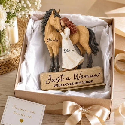 Just a Girl Who Loves Her Horse Personalized 2-Layer Wooden Plaque, Creative Gift for Equestrians