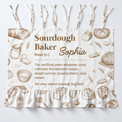 Personalized Sourdough Baker Noun Definition Oven Skirt Curtain