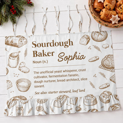 Personalized Sourdough Baker Noun Definition Oven Skirt Curtain