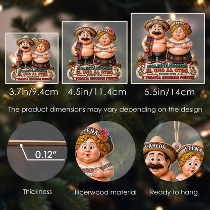 Personalized Annoying Each Other Still Strong Couple Wood Ornament