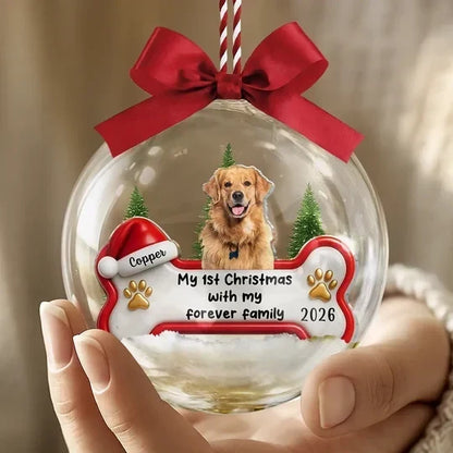 Personalized Puppy Snow Globe Acrylic Ornament