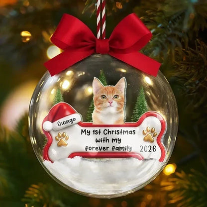 Personalized Puppy Snow Globe Acrylic Ornament