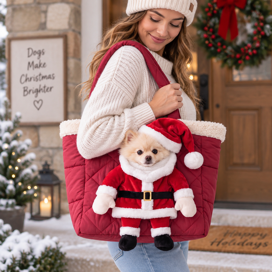 Santa Pet Carrier for Small Dogs and Cats