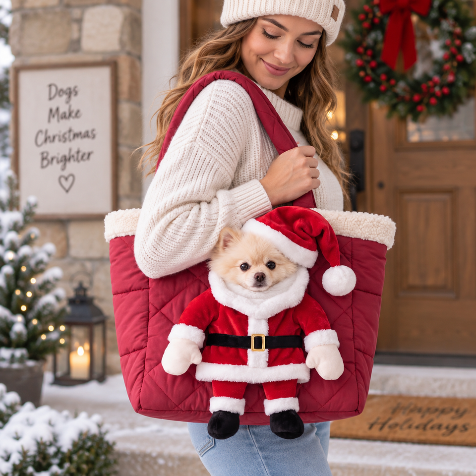 Santa Pet Carrier for Small Dogs and Cats