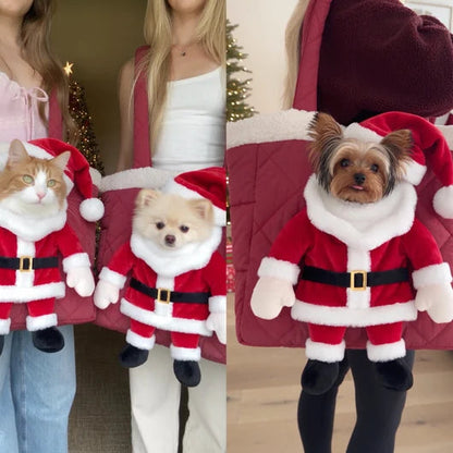 Santa Pet Carrier for Small Dogs and Cats