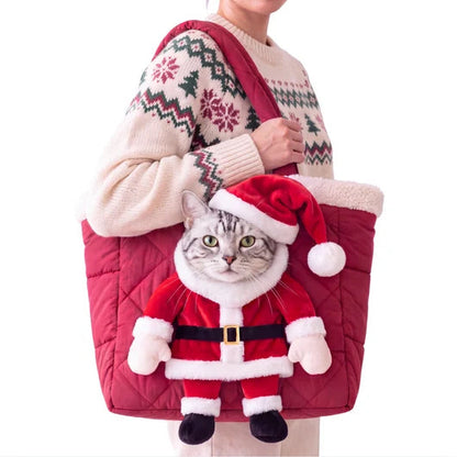 Santa Pet Carrier for Small Dogs and Cats