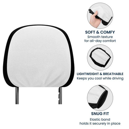 Personalized Halloween Horror Passengers Car Headrest Cover Set