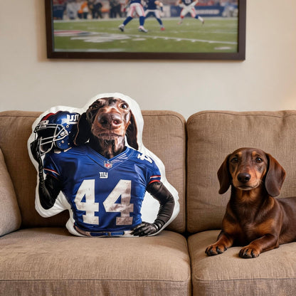 Custom Pet Football Player Shaped Pillow