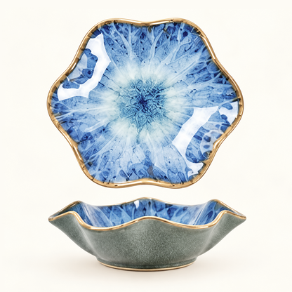 Personalized Birth Flower Name Ceramic Ring Dish Trinket Tray
