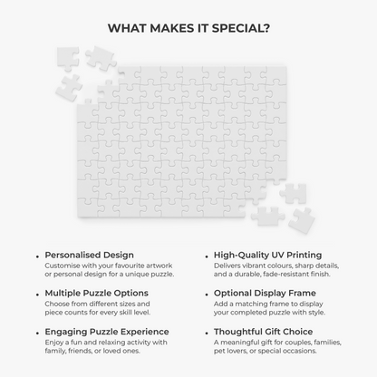 Personalized Couple Photo Art Jigsaw Puzzle