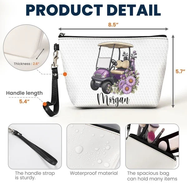 Personalized Women's Zipper Makeup Bag