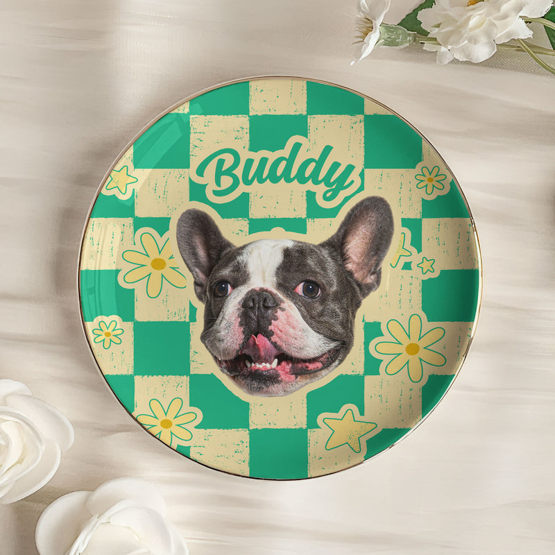 Personalized Retro Dog Portrait Ceramic Jewelry Dish