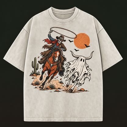 Personalized Sweatshirt, Desert Ride Under an Orange Moon, Creative Gift for Cowboy and Horse Lovers