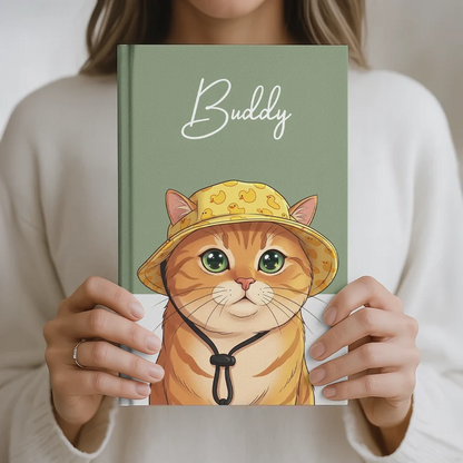 Custom Pet Portrait Cartoon Art Gift For Pet Lovers - Personalized Journal