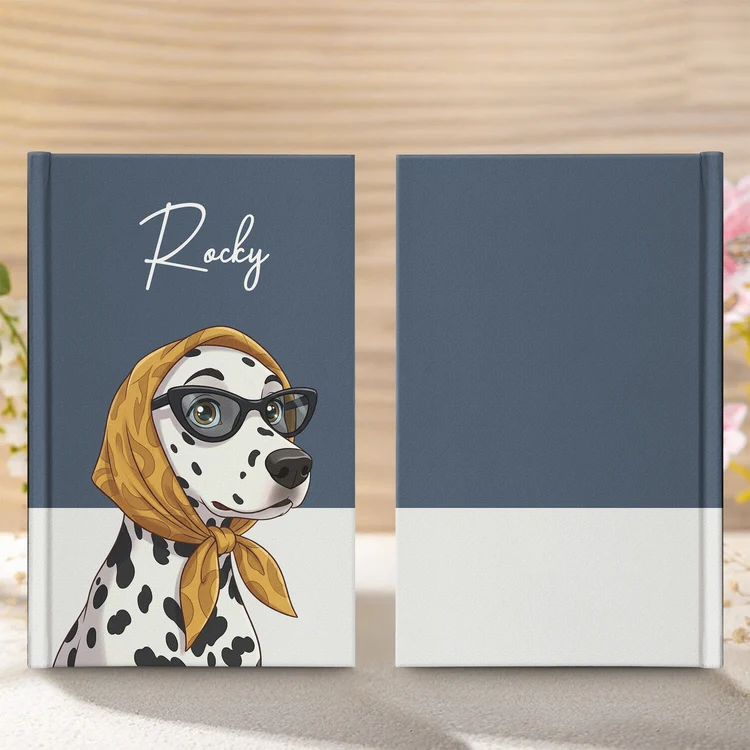 Custom Pet Portrait Cartoon Art Gift For Pet Lovers - Personalized Journal
