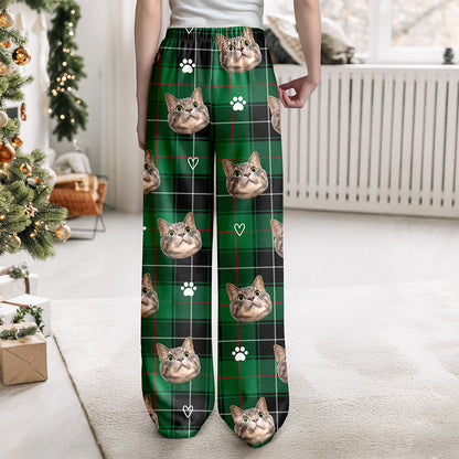 Custom Dog Cat Face Christmas Pattern Sweatpants, Cozy Holiday Gift for Family & Friends LM32 670107