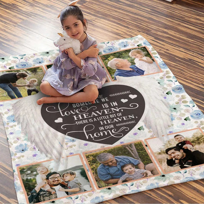 Personalized Someone In Heaven Memorial Quote Cozy Fleece Blanket