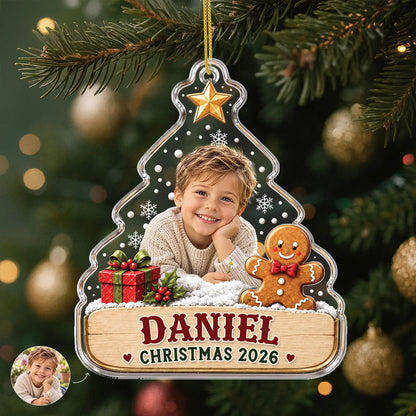 Personalized Custom Photo Christmas Baby Keepsake Acrylic Ornament