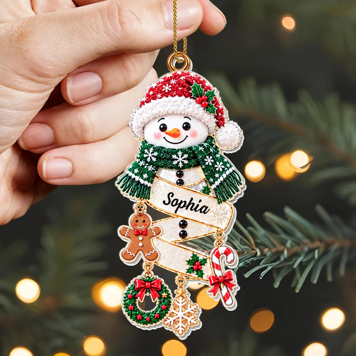 Our Little Snowman Custom Acrylic Ornament - Personalized Christmas Gift for Kids