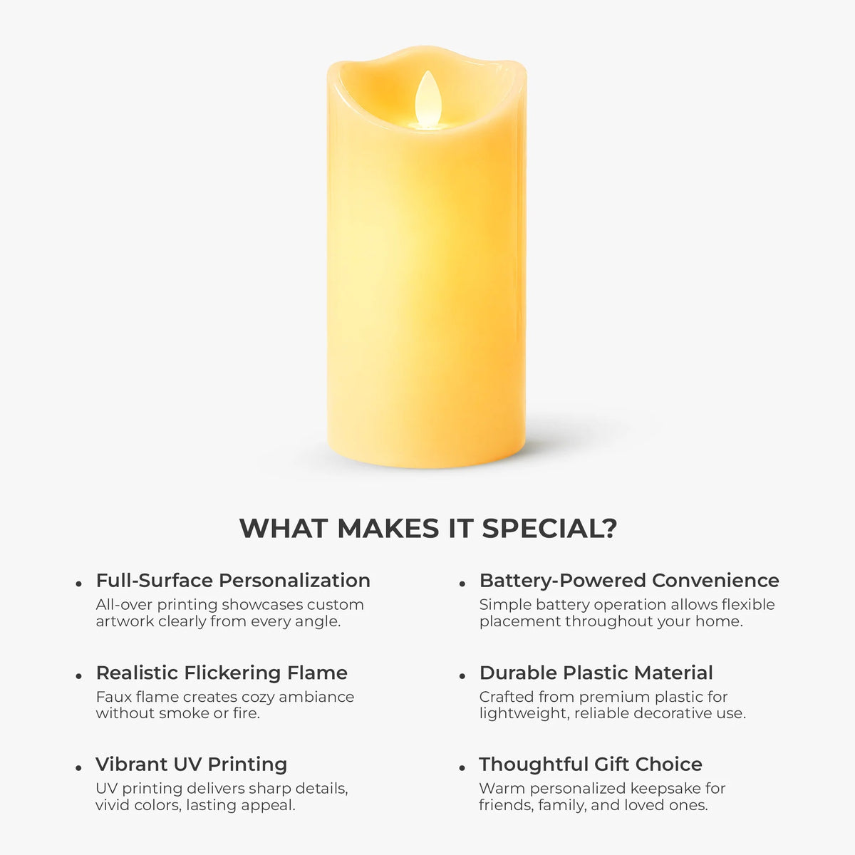 Personalized Keep Me In Your Heart Birth Flower Flameless LED Candle