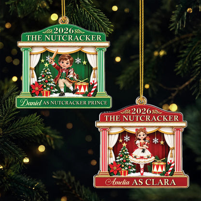 The Nutcracker Custom Name Acrylic Ornament - Personalized Christmas Keepsake Gift for Kids