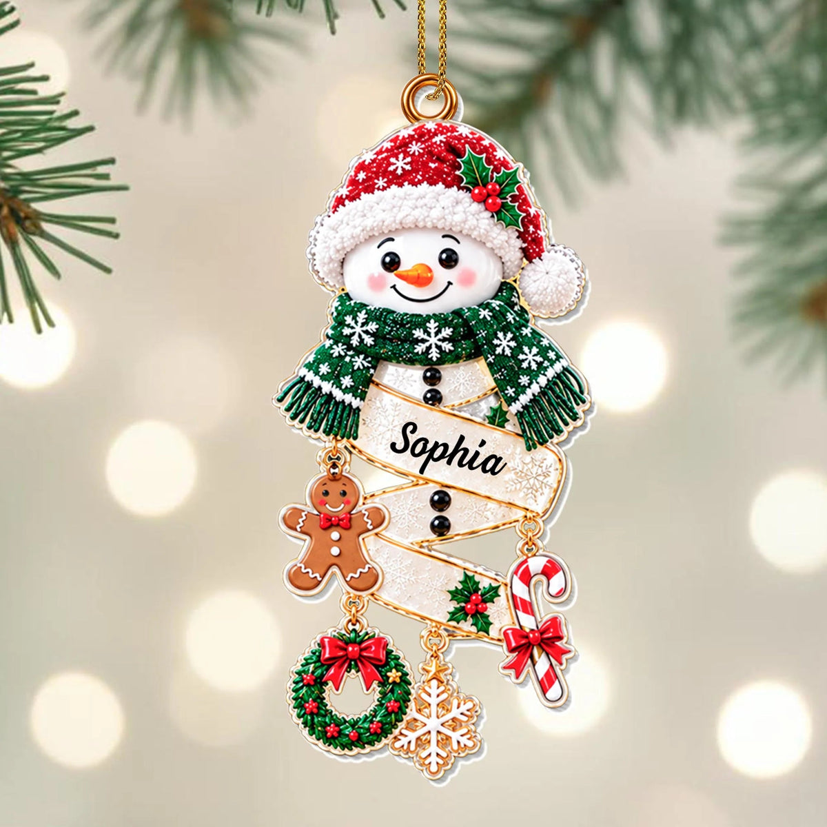 Our Little Snowman Custom Acrylic Ornament - Personalized Christmas Gift for Kids
