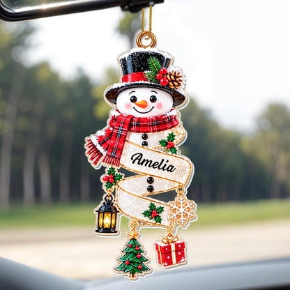 Our Little Snowman Custom Acrylic Ornament - Personalized Christmas Gift for Kids