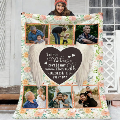 Personalized Someone In Heaven Memorial Quote Cozy Fleece Blanket